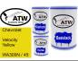 Preview: Chevrolet, Velocity Yellow, WA300N / 45: 500ml Lackdose + 500ml Klarlack + 250ml Härter - Set, von ATW Autoteile West.